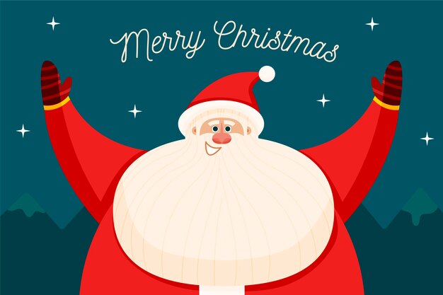 Christmas background in flat design