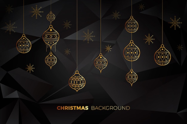 Free Vector christmas background in outline style