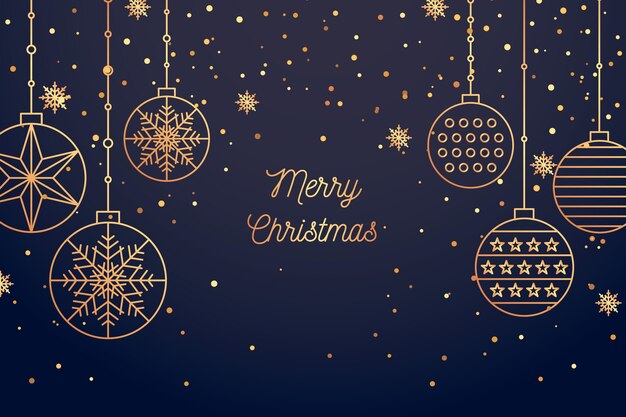 Christmas background in outline style