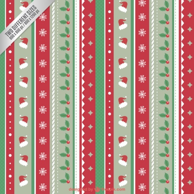 Free Vector christmas background in stripes style