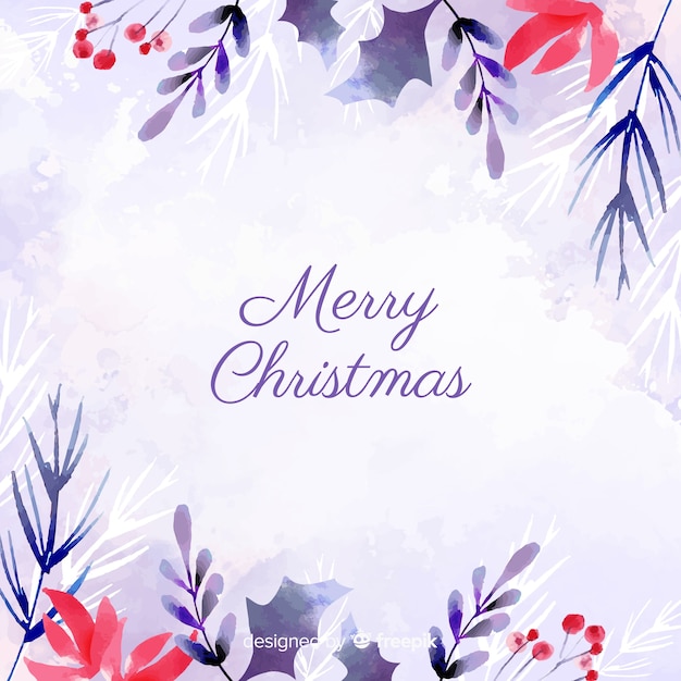 Christmas background in watercolor