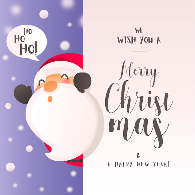 Free Vector christmas background with funny santa claus character