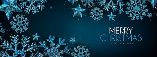 Christmas background with glitter effect