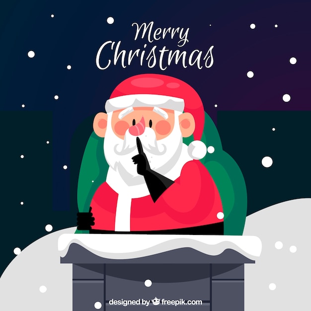 Christmas background with santa clauss