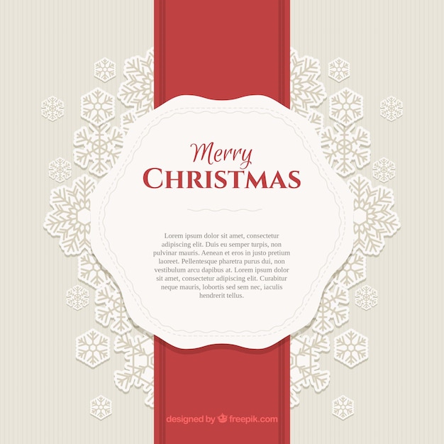 Free Vector christmas background with vintage style