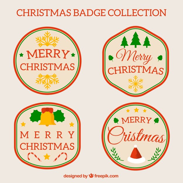 Christmas badges with lovely style