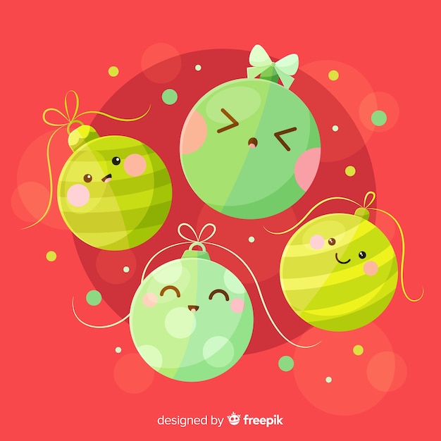 Free Vector christmas balls collection