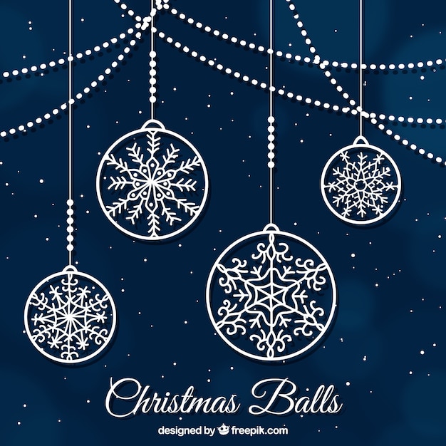 Christmas balls ornamental background