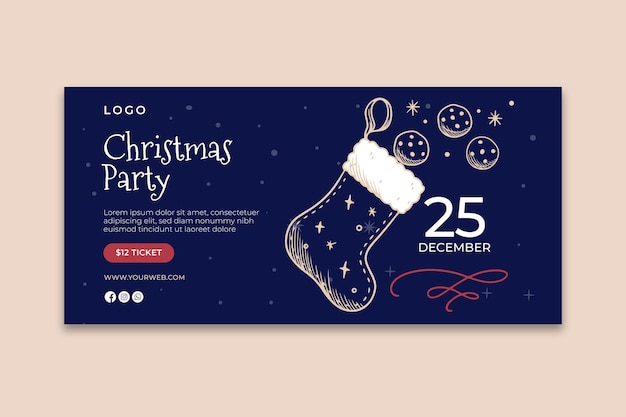 Christmas banner template