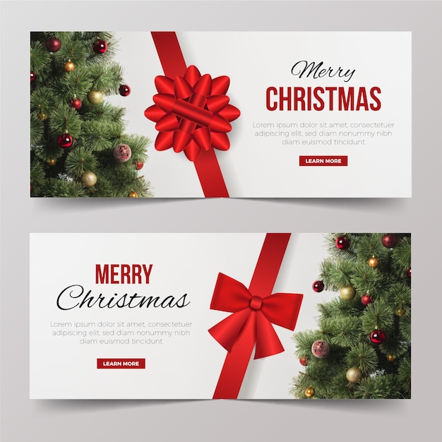 Christmas banners template