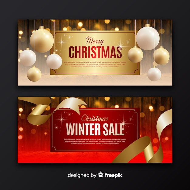 Christmas banners with photo