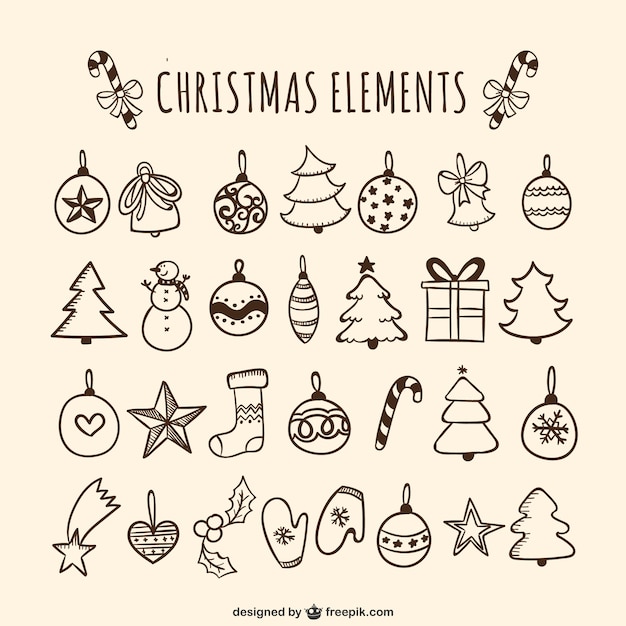 Christmas baubles drawings