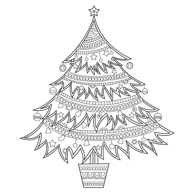 Free Vector christmas black and white ornaments collection