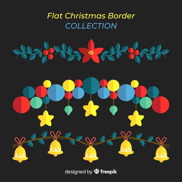 Free Vector christmas border collection