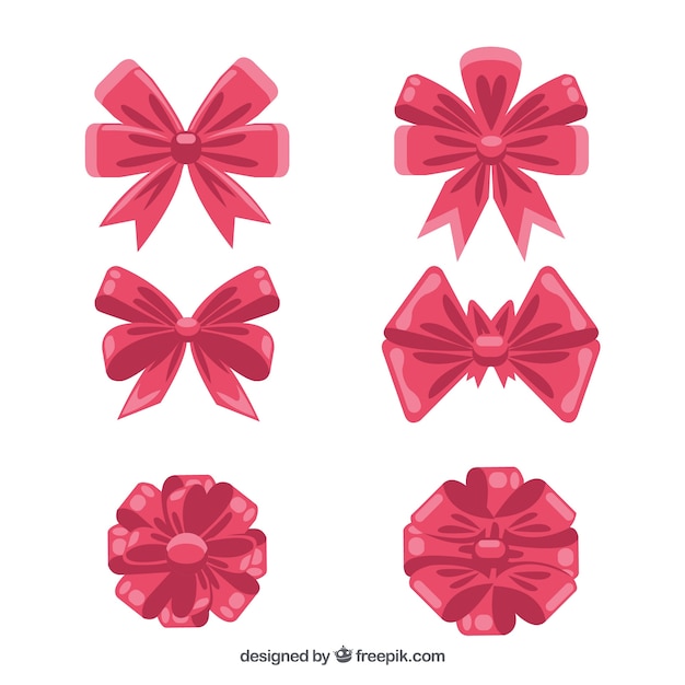 Free vector christmas bows set