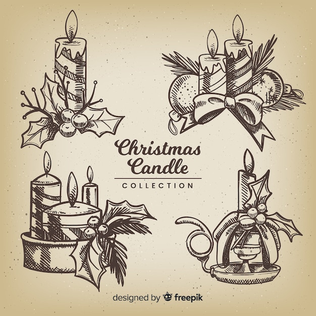 Free vector christmas candle collection