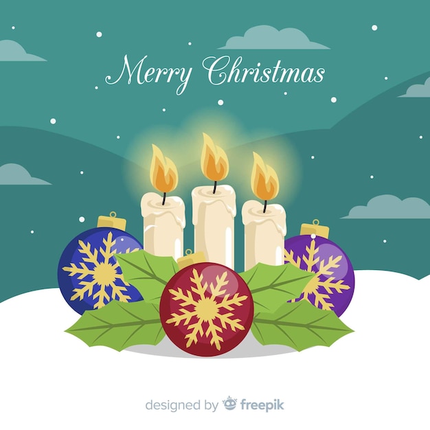 Christmas candles background