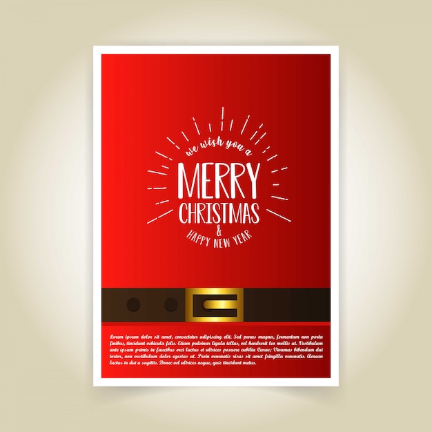 Free vector christmas card design