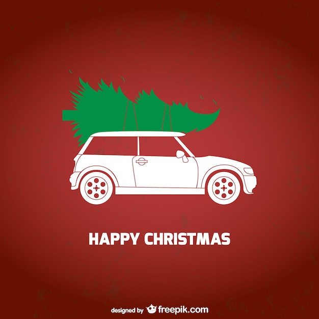 Christmas card with car