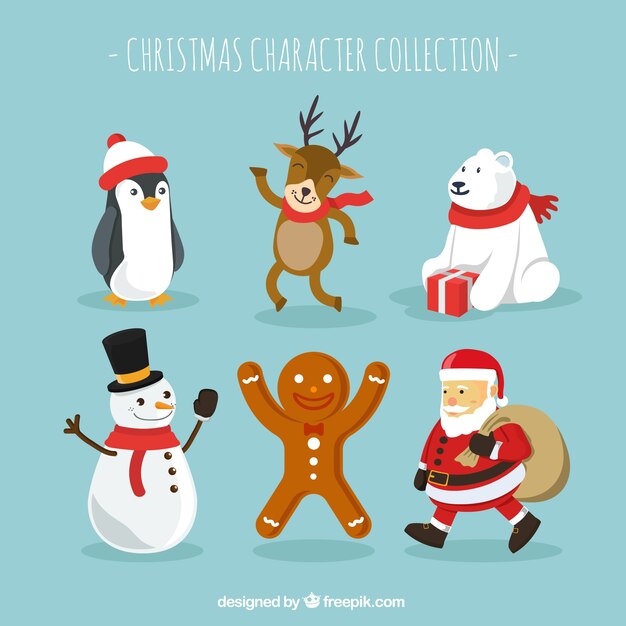 Christmas character pack of six