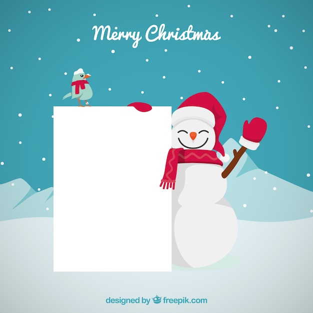 Christmas character with letter background