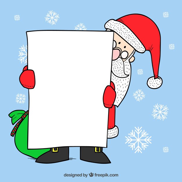 Christmas character with letter background