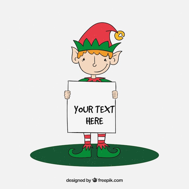 Free Vector christmas character with letter background