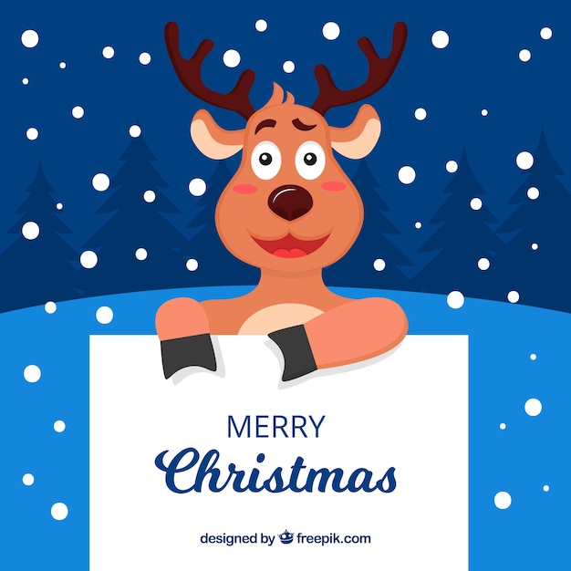 Free vector christmas character with letter