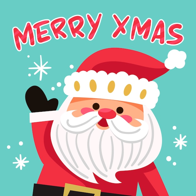 Free Vector christmas character with lettering