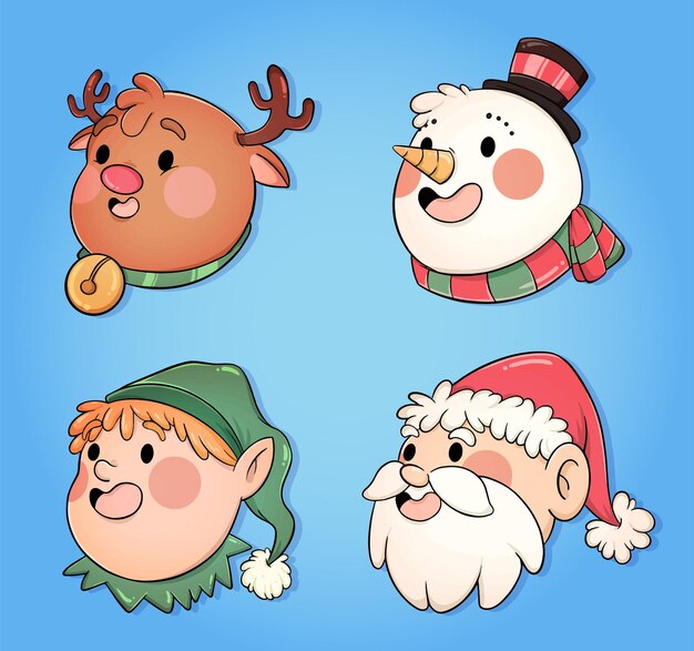 Christmas characters collection