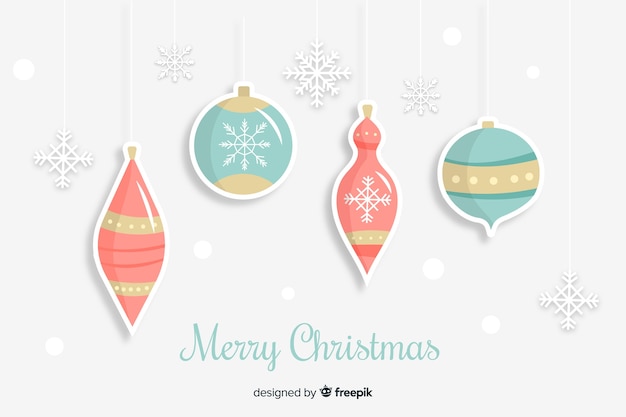 Christmas concept with paper style background