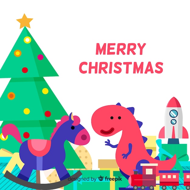 Christmas cute toys background