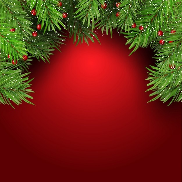 Christmas decoration, red background