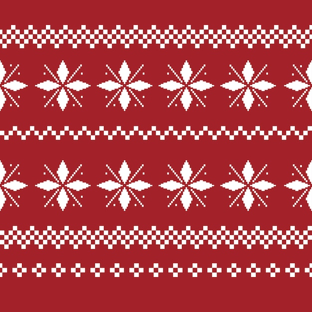 Free Vector christmas decoration seamless pattern. ugly sweater