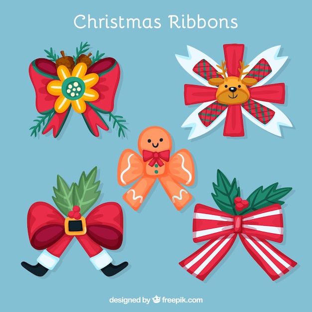 Christmas decorative bow set