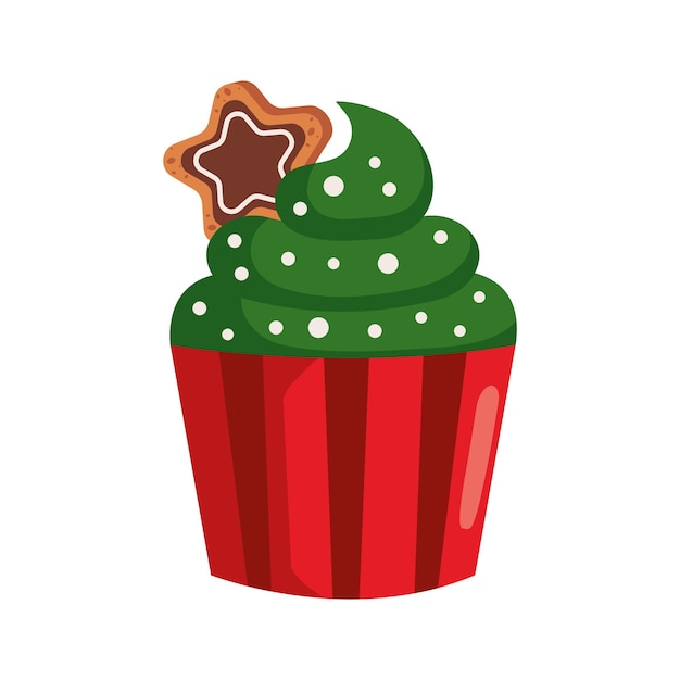 christmas dessert cupcake green