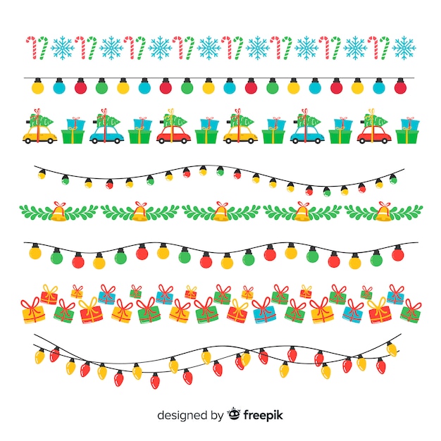 Free vector christmas elements garlands