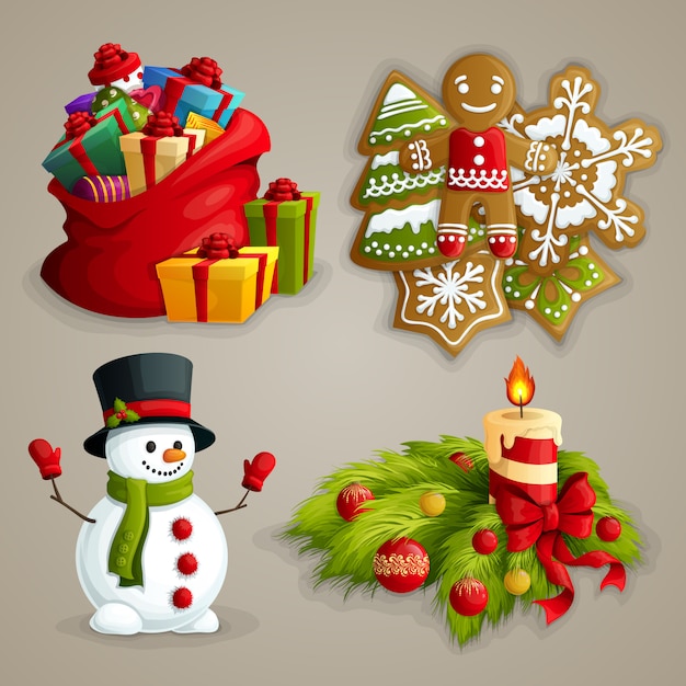 Christmas elements set