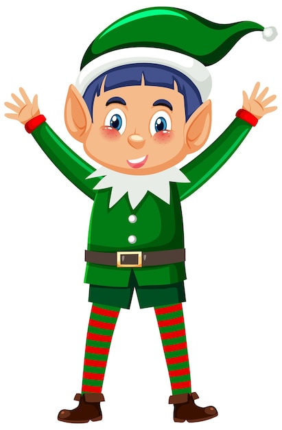 Christmas elf cartoon character