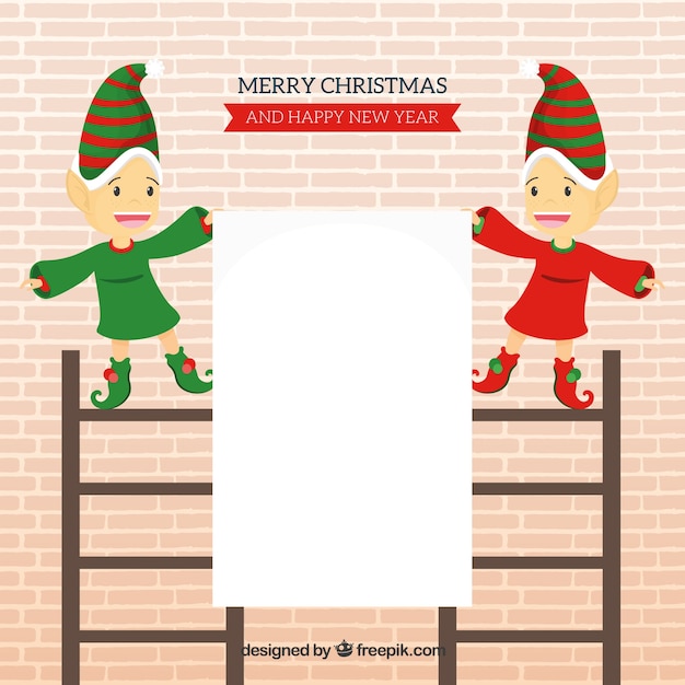 Christmas elves with letter