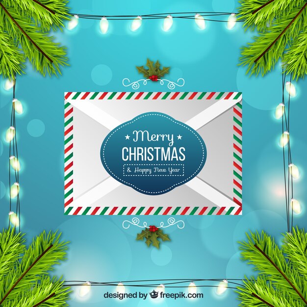 Christmas envelope background