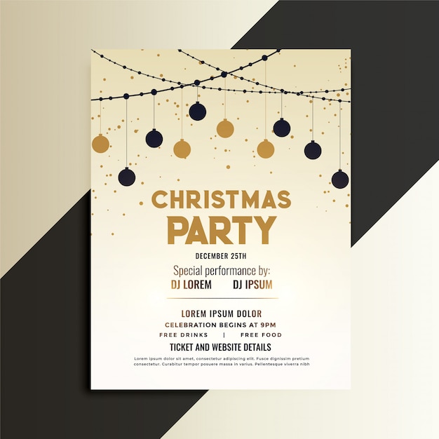 Christmas festival celebration flyer design template