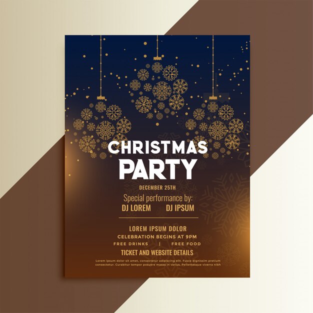 Christmas festival flyer design 