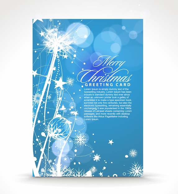 Free vector christmas flyer and poster folder book skin cover template designs