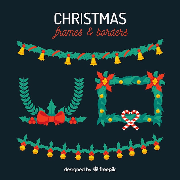 Free vector christmas frames and borders