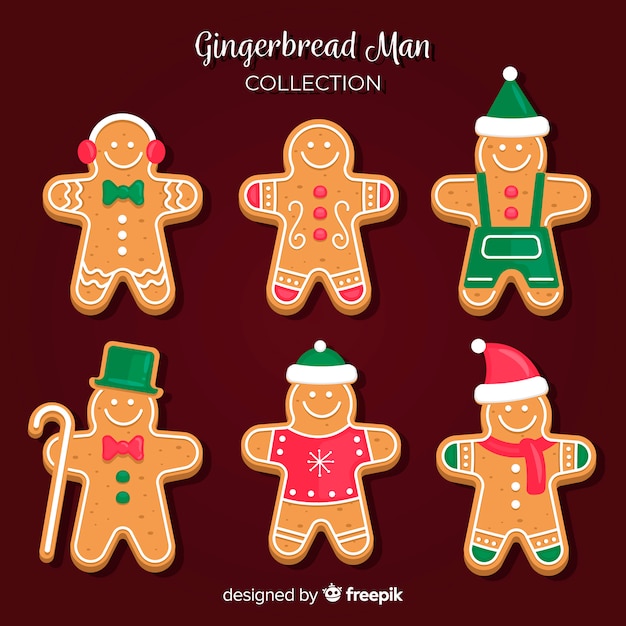 Christmas gingerbread man with accessories collection