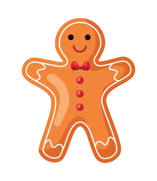 Free Vector christmas gingerbread man