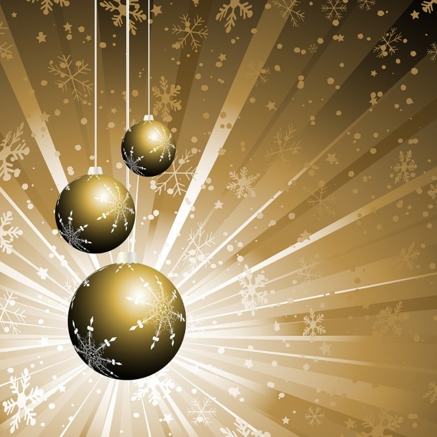 Free Vector christmas golden balls