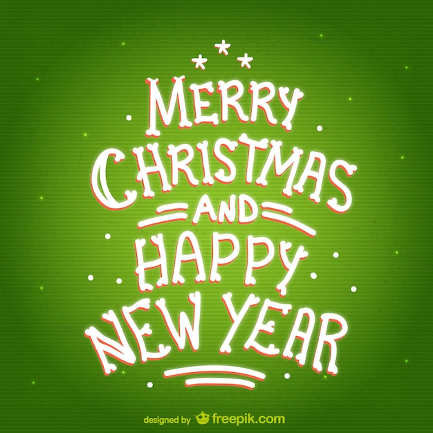 Christmas greeting lettering