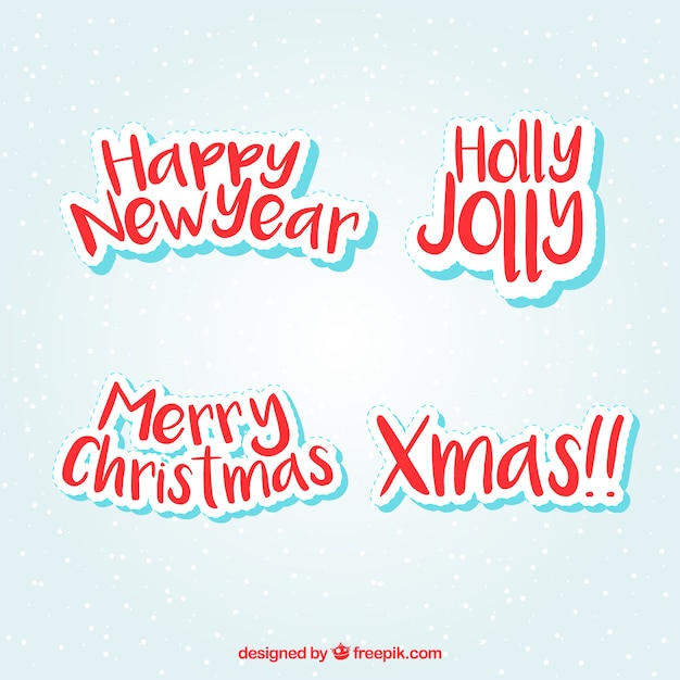 Christmas greetings labels